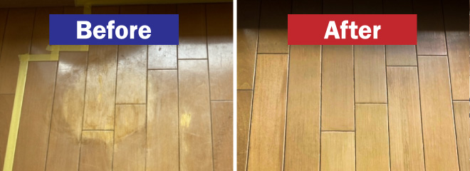 バーンリペア_水漏れした床の補修