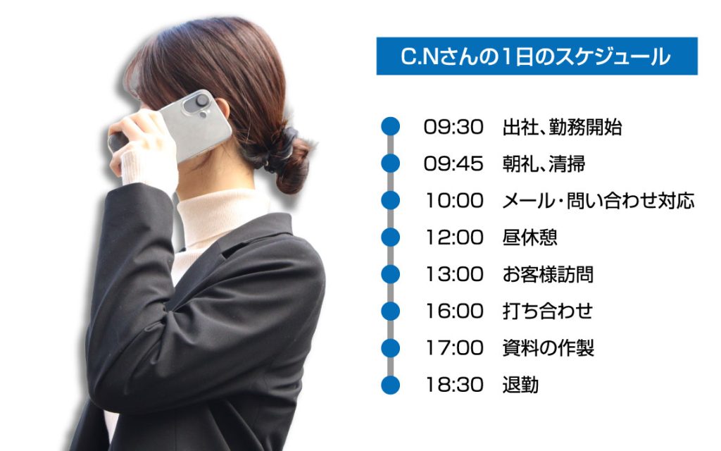 キャンディルテクト営業の1日のスケジュール