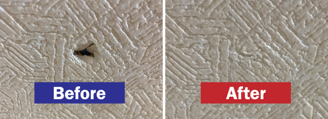 バーンリペア埼玉_柄付きクロス補修のリペア事例