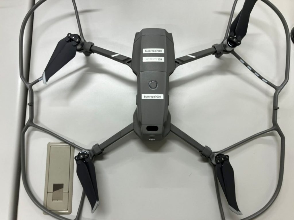 点検課のK.Kさんが使用するドローン機体